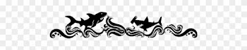 Wavy Shark Seashells, Fish, And Beach Wedding Illustration - Beach