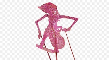 Wayang Hand fan Batik Textile Pink M - Wayang kulit 