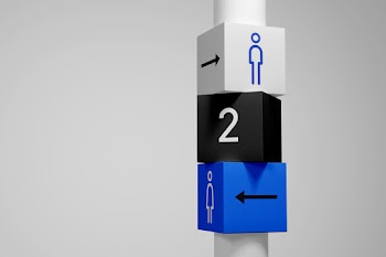Wayfinding Sign PSD Mockup 2 
