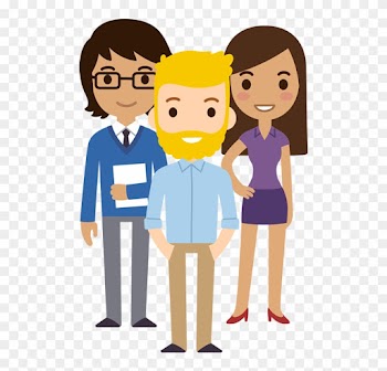 We're Happy To Visit Your Home Or Office Alternatively, - 5 People Cartoon