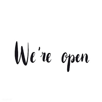 We're open typography style vector | Free stock vector - 517829