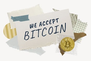 We accept bitcoin word typography, | Free Photo - rawpixel