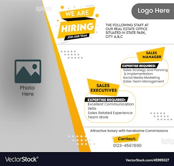 we are hiring announcement poster template