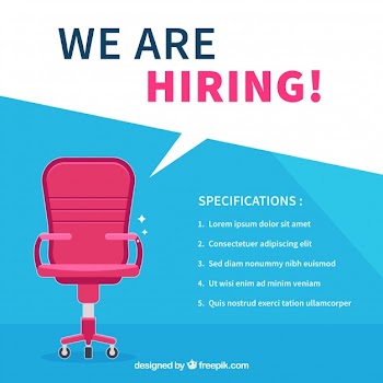 We are hiring background in flat style Free Vector