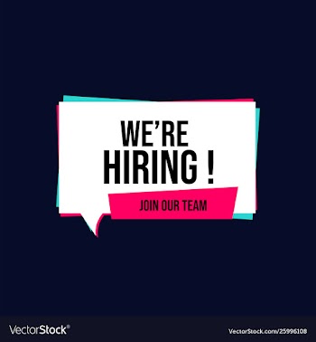 We are hiring with glitch effect vector image