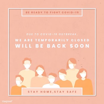 We are temporarily closed coronavirus template vector  | Free  vector - 2301499