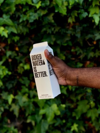 We definitely wanted to page homage to Boxed Water, with our own little twist to it. 
