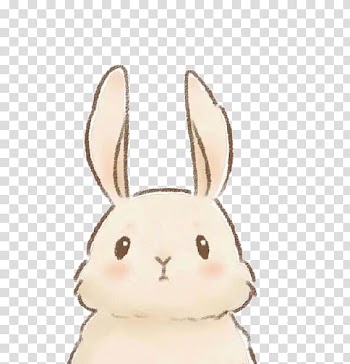 We Heart It Drawing , Hand-painted rabbit transparent background PNG clipart