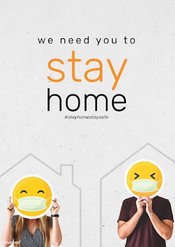 We need you to stay home during coronavirus social banner template moc.. | Free  illustration - 2312448