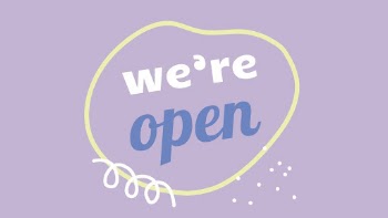 We're open template, blog banner | Free PSD Template - rawpixel