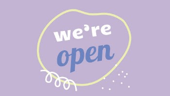 We're open template, blog banner | Free Vector Template - rawpixel