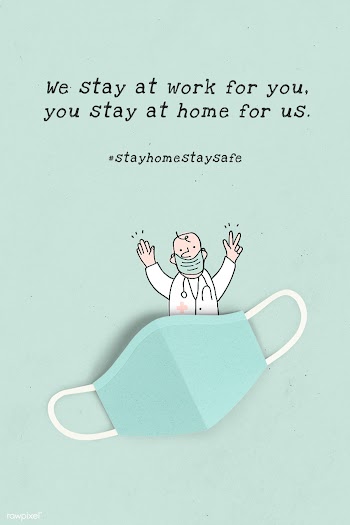 We stay at work for you, you stay at home for us | Free  illustration - 2311761