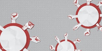 We will fight the virus together social template  | Free  illustration - 2312001