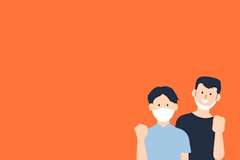 Wear a mask psd stay safe in new normal background