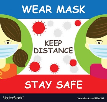 wear mask keep distance and stay safe