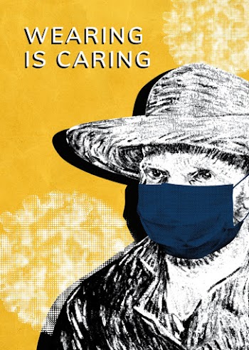 Wearing is caring in new normal poster