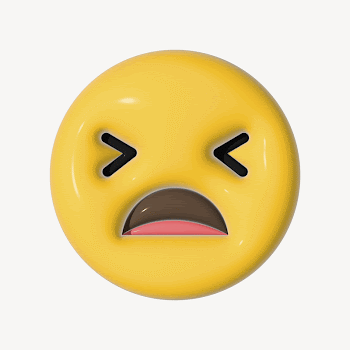Weary 3D emoticon psd | Free PSD - rawpixel