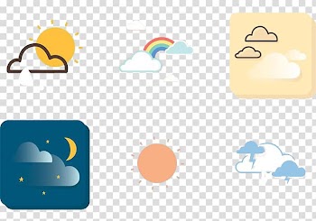 Weather Cloud Icon, In fine weather night sun transparent background PNG clipart
