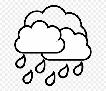 Weather Cloud, Raindrops, Rain, Weather - Black And White Rain Cloud