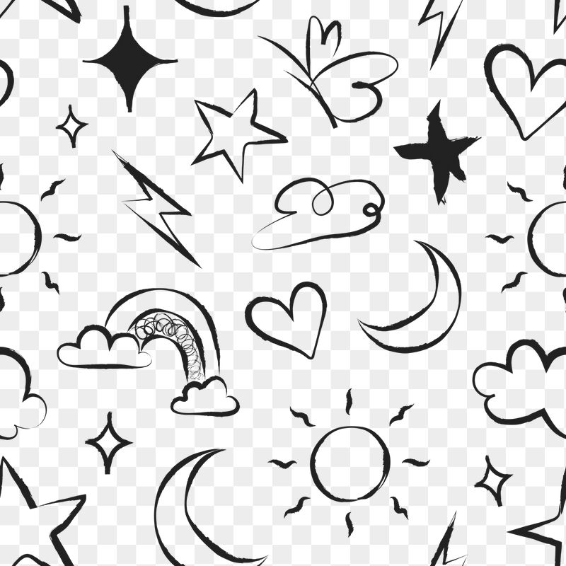 Weather doodle png pattern, transparent | Free PNG - rawpixel