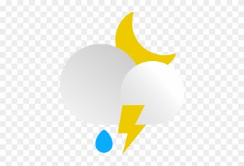 Weather, Half Moon, Cloud, Stormy, Storm, Rain, Thunerbolt - Meteorology
