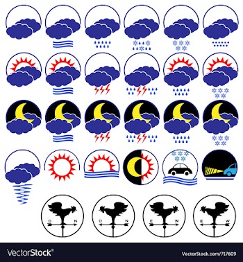  					Weather icons set vector image														