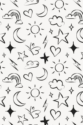 Weather pattern doodle background, cute | Free Photo - rawpixel