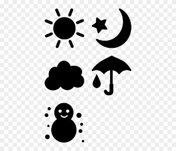 Weather, Sun, Sunshine, Clouds, Cloudy, Pictogram - Pictograma Clima