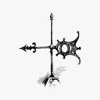 Weather vane clipart, vintage illustration | Free Vector Illustration - rawpixel