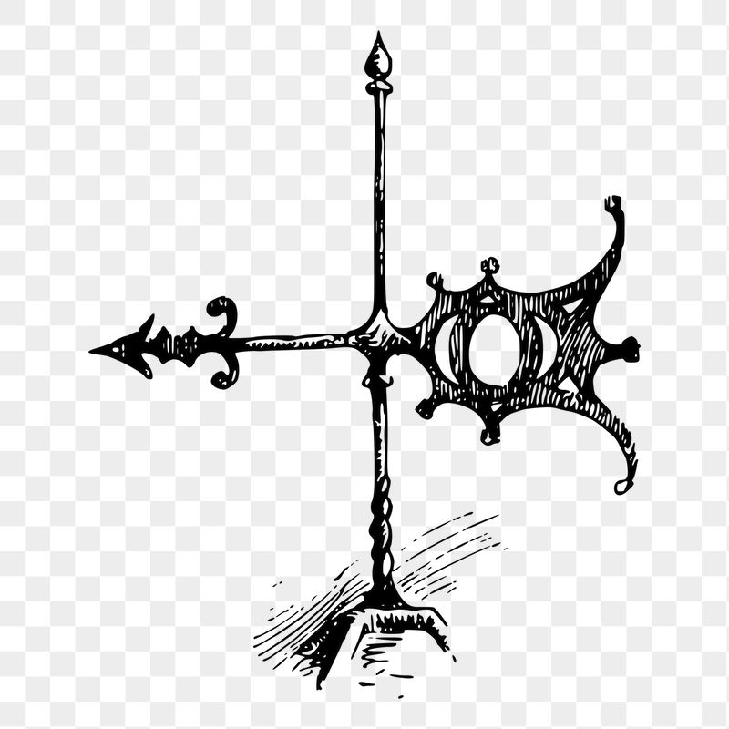 Weather vane png sticker illustration, | Free PNG - rawpixel