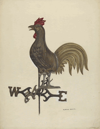 Weathercock (ca.1936) by Florian Rokita. | Free Photo - rawpixel