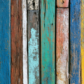 Weathered Colorful Wooden Planks