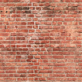 Weathered Red-Orange Brick Wall