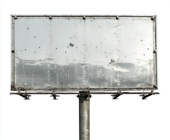 Weathered Roadside Signage Board