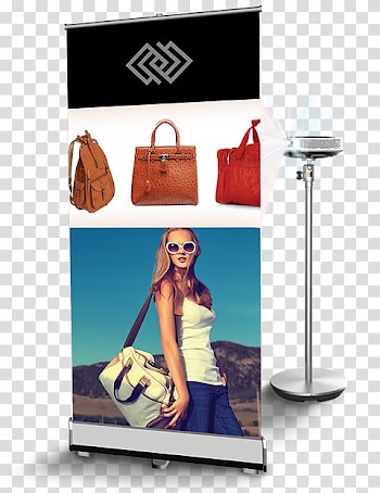 Web banner Advertising Brand Promotional merchandise, Roll Up Banners transparent background PNG clipart