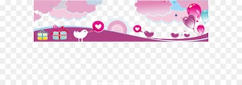 Web banner Cuteness Heart - Vector pink chick 