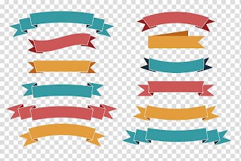 Web banner Euclidean Ribbon Icon, Fashion design material ribbon tag, banner illustration lot transparent background PNG clipart