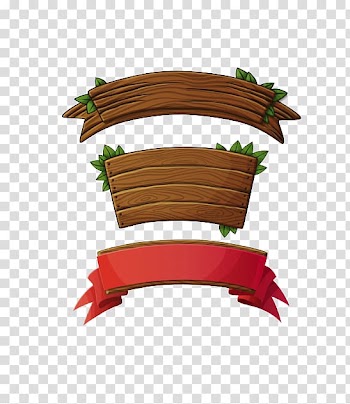 Web banner Illustration, Wood ribbon transparent background PNG clipart