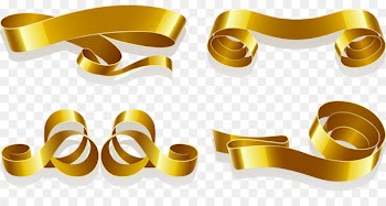 Web banner Ribbon Gold - Gold title bar gradient vector 