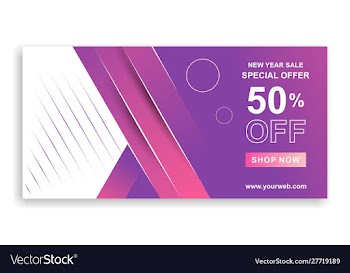 Web banner template design vector image