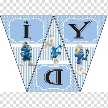 Web banner The Smurfs Letter Pattern, others transparent background PNG clipart