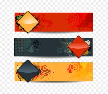 Web banner - Vector diamond ribbon 