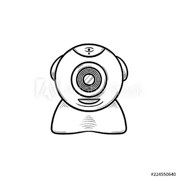 Web camera hand drawn outline doodle icon