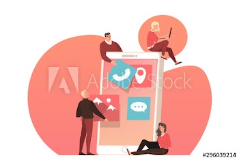 Web design development on smartphone device screen