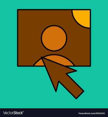Web design elements picture mouse arrow icon vector image