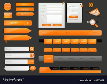 Web design elements vector image