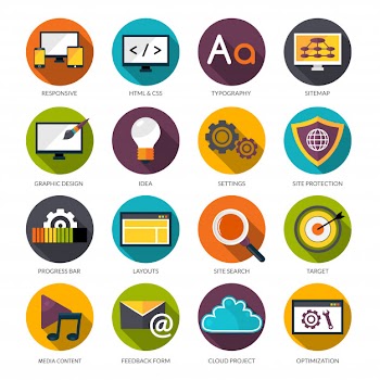 Web design icons set