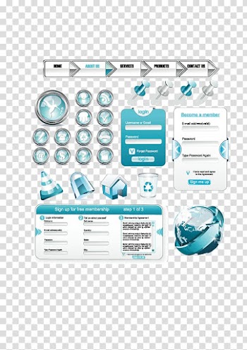 Web design World Wide Web Web banner, Crystal web design elements material transparent background PNG clipart