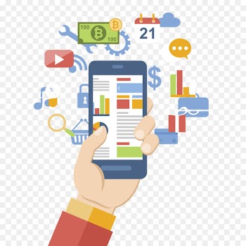 Web development Mobile app development Android software development - Marketing illustration 