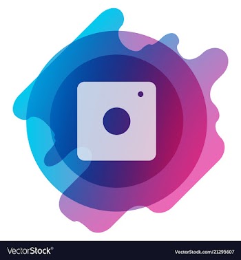 Web icon of modern lineart camera digital vector image